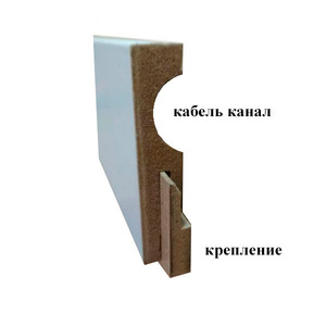 Плинтус МДФ Woodplinth 80x16x2070 3854 Венге / шт.