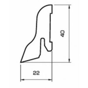 Плинтус Шпонированный Pedross 40x22x2500 Дуб беленый / шт.