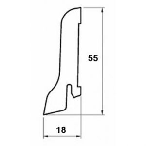 Плинтус Шпонированный Pedross 55x18x2500 Афрормозия / шт.