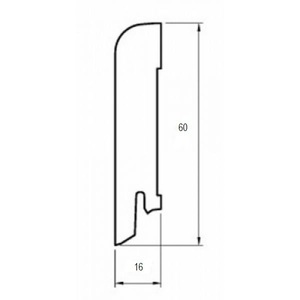 Плинтус Шпонированный Tarkett 2400х60х16 Дуб Бронзовый PL / шт.