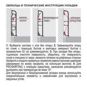 Перфорированная опора PKGS 66 (2см. шт.), для плинтуса PROSKIRTING, Progress profiles