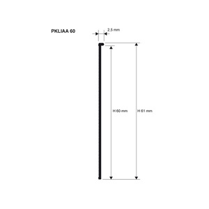 Плинтус алюминиевый анодированное серебро Proskirting LINE PKLIAA 60 Progress profiles 2м.