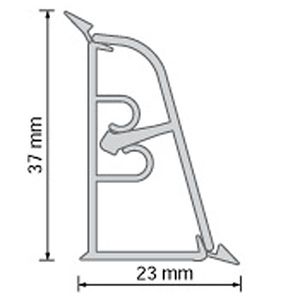 Плинтус для столешницы Salag, 23x37x3000мм ПВХ, 14 травертино