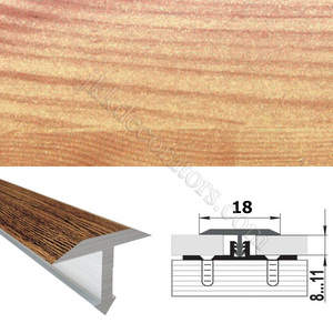 Т-образный порожек алюминий ламинированный для пола SMR 2,5м х 18мм Ель 17