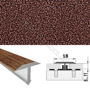 Т-образный порожек алюминий ламинированный для пола SMR 2,5м х 18мм Медь антик 06