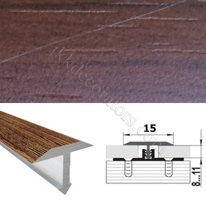 Т-образный порожек алюминий ламинированный для пола SMR 2,7м х 15мм Вишня темная 35