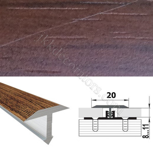Т-образный порожек алюминий ламинированный для пола SMR 2,7м х 20мм Вишня темная 35