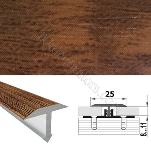 Т-образный порожек алюминий ламинированный для пола SMR 2,7м х 25мм Бук золотистый 34