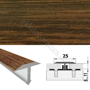 Т-образный порожек алюминий ламинированный для пола SMR 2,7м х 25мм Орех миланский 39