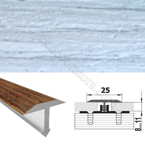 Т-образный порожек алюминий ламинированный для пола SMR 2,7м х 25мм Корейский дуб 44