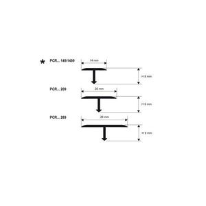 Т-образный профиль 26мм. x 2,7м. Progress Profiles PROCOVER PCRACS 269 нержавейка сатинированная