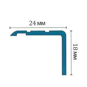 Уголок - порожек Новосел 24х18 орех