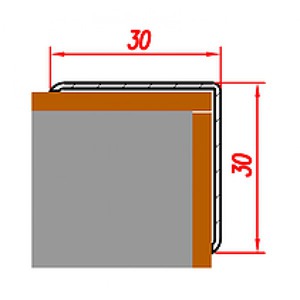 Уголок - порожек Новосел 30х30 пробка