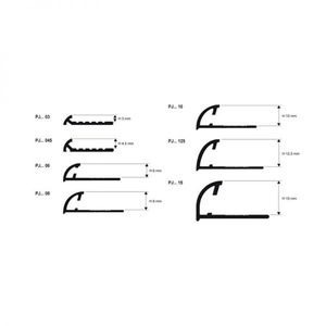 Наружный профиль для плитки, 2,7м. Progress Profiles PROJOLLY Алюминиевая Черная PJA **-11